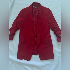 Red, oversized blazer